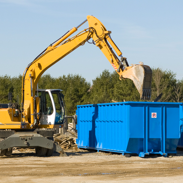 are there any restrictions on where a residential dumpster can be placed in Mannboro